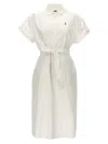 POLO RALPH LAUREN LOGO EMBROIDERY CHEMISIER DRESS DRESSES WHITE
