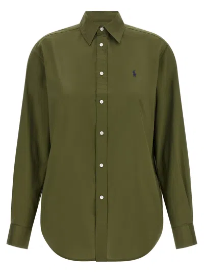 Polo Ralph Lauren Logo-embroidered Cotton Shirt In Pattern
