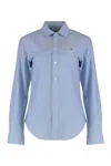 Polo Ralph Lauren Logo Embroidery Cottond Shirt In Blue