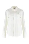 Polo Ralph Lauren Logo Embroidery Cottond Shirt In White