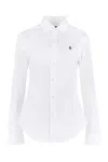 Polo Ralph Lauren Logo Embroidery Cottond Shirt In White