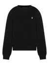 Polo Ralph Lauren Logo-embroidery Crew-neck Sweater In Black