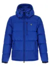 Polo Ralph Lauren Blue Polyester Down Jacket In Blue