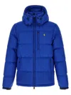Polo Ralph Lauren Blue Polyester Down Jacket In Blue