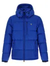 Polo Ralph Lauren Blue Polyester Down Jacket In Blue