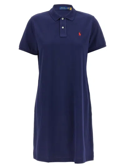 Polo Ralph Lauren Logo Embroidery Dress Dresses Blue