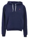 Polo Ralph Lauren Logo Embroidery Hoodie Sweatshirt Blue In Blue