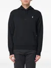 Polo Ralph Lauren Hooded Sweatshirt With Embroidered Pony In Black