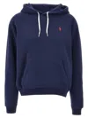 Polo Ralph Lauren Logo Embroidery Hoodie Sweatshirt Blue In Blue