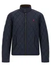 Polo Ralph Lauren Logo Embroidery Jacket Puffer Jackets Blue In Blue