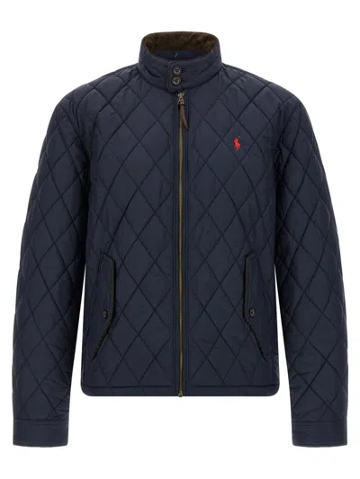 Polo Ralph Lauren Logo Embroidery Jacket Puffer Jackets Blue