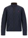 Polo Ralph Lauren Logo Embroidery Jacket Puffer Jackets Blue In Blue