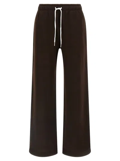 Polo Ralph Lauren Drawstring Fleece Wide Leg Sweatpant In Brown