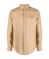 Polo Ralph Lauren Hemd Mit Polo Pony-stickerei In Brown