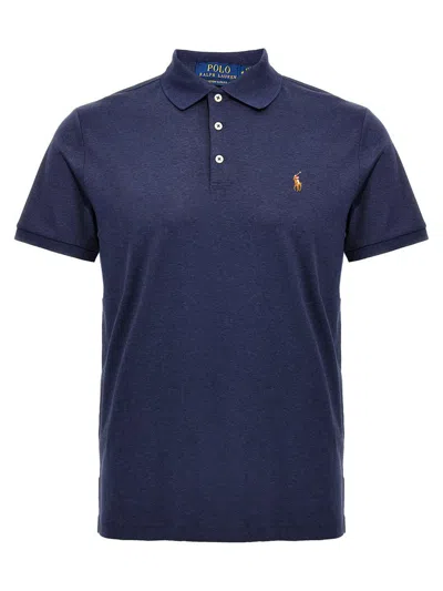 Polo Ralph Lauren Logo-embroidered Cotton-jersey Polo Shirt In French Navy