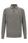 Polo Ralph Lauren Logo Embroidery Polo Shirt In Gray