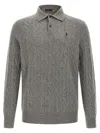 Polo Ralph Lauren Logo Embroidery Polo Shirt In Gray