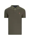 Polo Ralph Lauren Green Slim Cotton Logo Embroidery Polo Shirt In Green