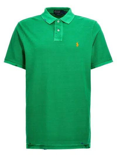 Polo Ralph Lauren Logo Embroidery Polo Shirt In Verde