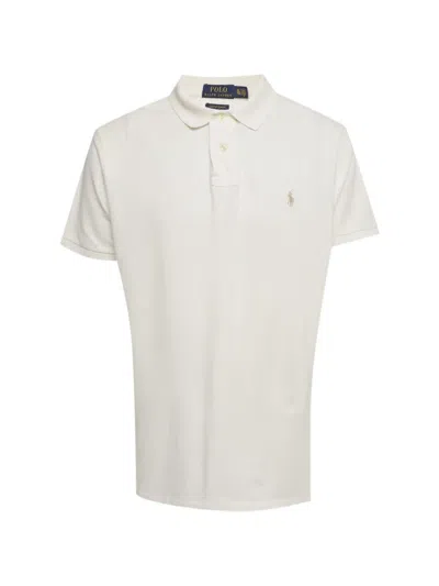 Pre-owned Polo Ralph Lauren Logo-embroidery Polo Shirt In White