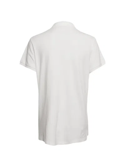 Pre-owned Polo Ralph Lauren Logo-embroidery Polo Top In White