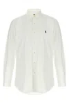 Polo Ralph Lauren White Shirt With Button-down Colllar And Pony Embroidery On The Front In Neutral