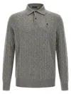 Polo Ralph Lauren Logo Embroidery Polo Shirt In Gray
