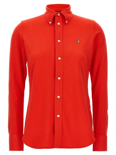 Polo Ralph Lauren Logo Embroidery Shirt In Red