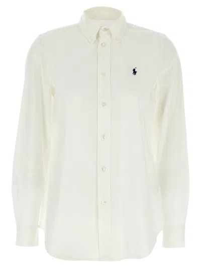 Polo Ralph Lauren White Logo Embroidery Shirt