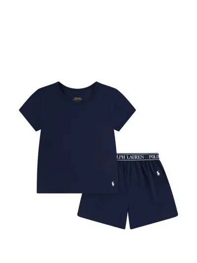 Polo Ralph Lauren Kids' Logo-embroidery Shorts Set In Blue