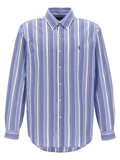 Polo Ralph Lauren Logo Embroidery Striped Shirt In Multicolor