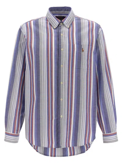 Polo Ralph Lauren Logo Embroidery Striped Shirt In Multicolor