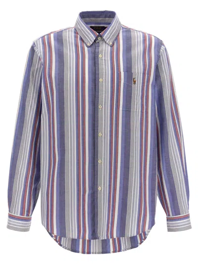 Polo Ralph Lauren Logo Embroidery Striped Shirt In Multicolor