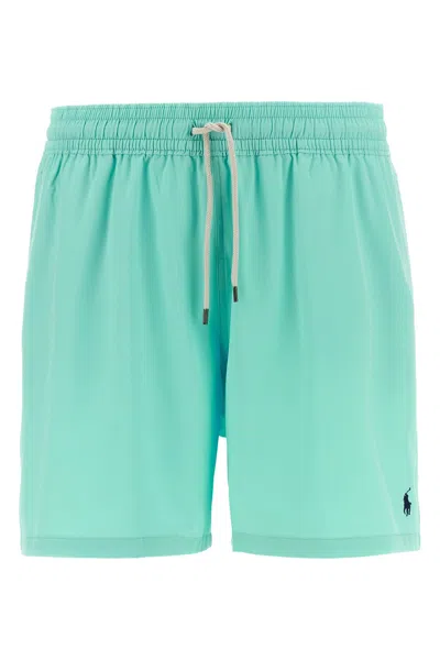 Polo Ralph Lauren Logo Embroidery Swim Shorts In Green