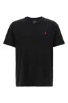 Polo Ralph Lauren Black Crewneck T-shirt With Pony Embroidery On The Front In Black