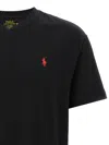 Polo Ralph Lauren Black Cotton T-shirt Classic-fit In Black