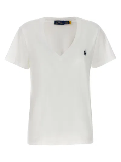 Polo Ralph Lauren Logo Cotton T-shirt In White