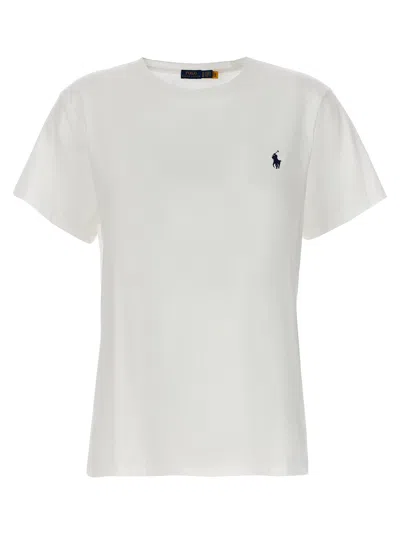 Polo Ralph Lauren Logo Embroidery T Shirt In White