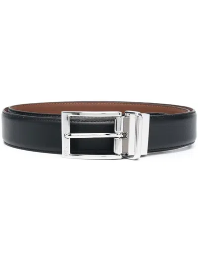 Polo Ralph Lauren Logo-engraved Buckle Belt In Black