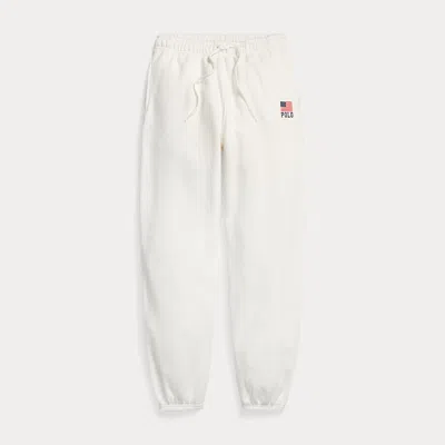 Polo Ralph Lauren Logo Flag Athletic Trouser In White