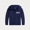 Polo Ralph Lauren Logo Fleece Full-zip Hoodie In Newport Navy