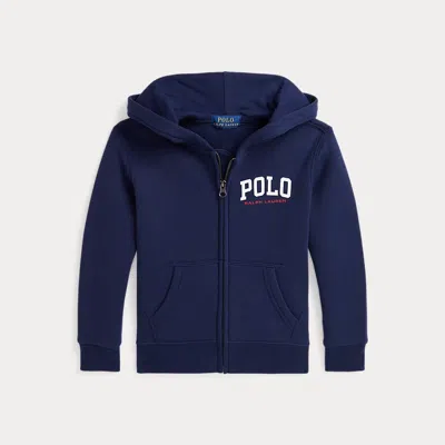 Polo Ralph Lauren Kids' Logo Fleece Full-zip Hoodie In Newport Navy