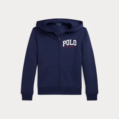 Polo Ralph Lauren Kids' Logo Fleece Full-zip Hoodie In Newport Navy