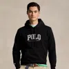 Polo Ralph Lauren Logo Fleece Hoodie In Black