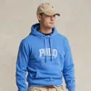 Polo Ralph Lauren Logo Fleece Hoodie In Blue