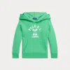 Polo Ralph Lauren Logo Fleece Hoodie In Plato Green