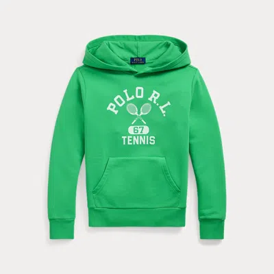 Polo Ralph Lauren Kids' Logo Fleece Hoodie In Plato Green