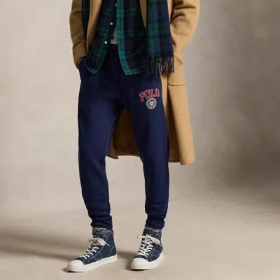 Polo Ralph Lauren Logo Fleece Jogger Pant In Newport Navy In Blue