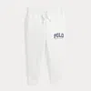 Polo Ralph Lauren Logo Fleece Jogger Pant In Paper White