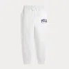 Polo Ralph Lauren Logo Fleece Jogger Pant In Paper White